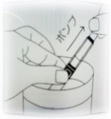 カランダッシュ水筆ぺん　水をポンプ式で吸い上げて補充